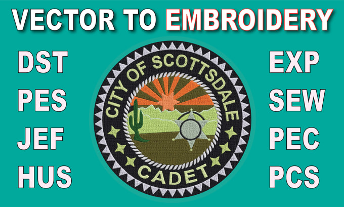 Gig Preview - Provide embroidery digitizing in pes, dst, emb, exp format