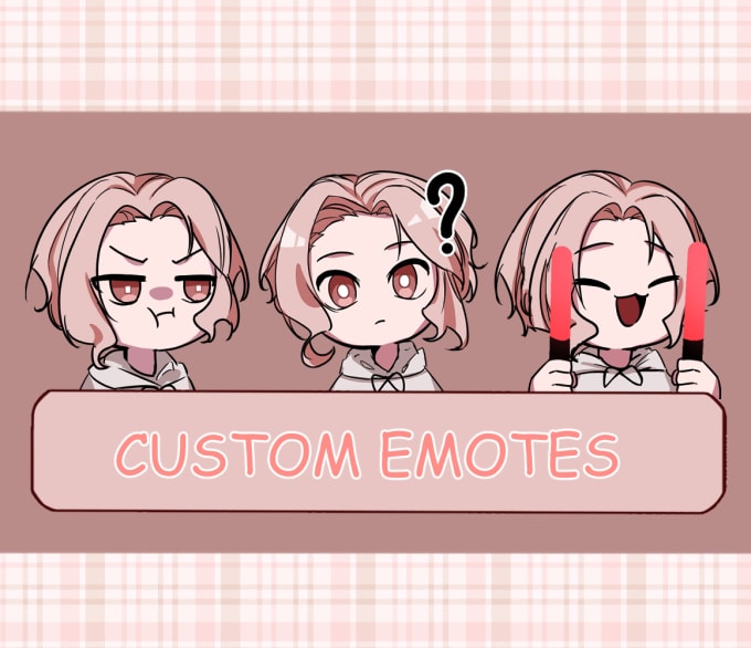 Gig Preview - Draw cute custom emotes for your twitch in my style