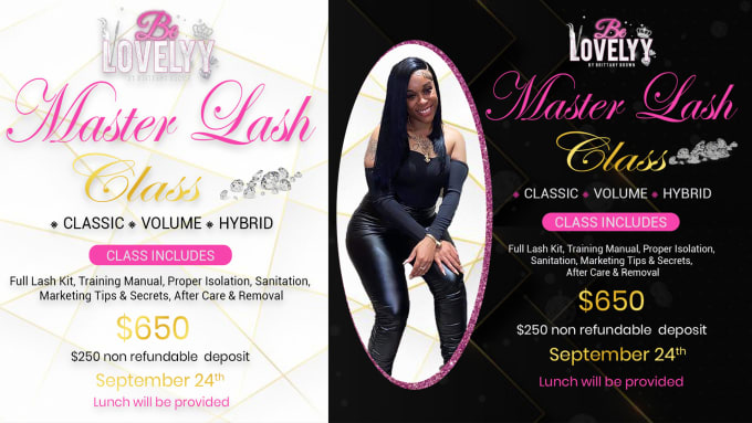 Gig Preview - Design lash extension, hair extension, spa, beauty, salon, pricelist flyer