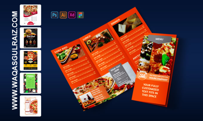 Gig Preview - Design a restaurant menu brochure and food menu flyer