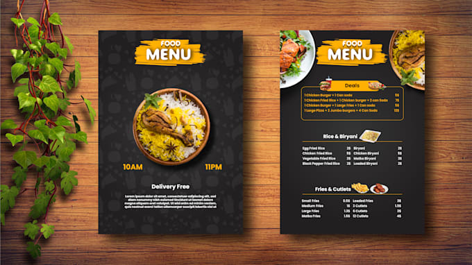 Gig Preview - Design eye catchy restaurant food menu in 12 hours