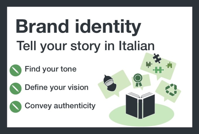 Gig Preview - Create an authentic brand story and mission in italian