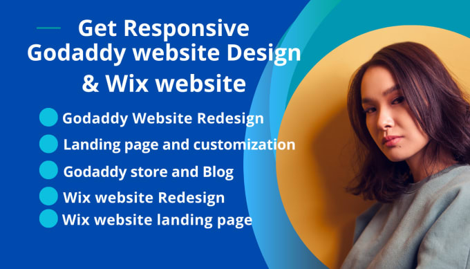 Gig Preview - Design godaddy website and wix website design or redesign