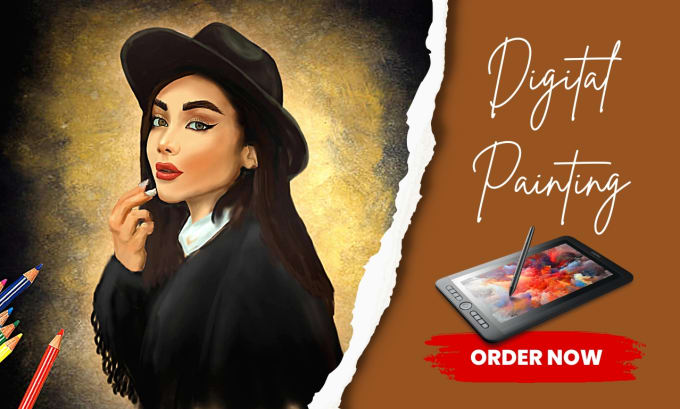 Gig Preview - Draw a realistic digital painting from your image