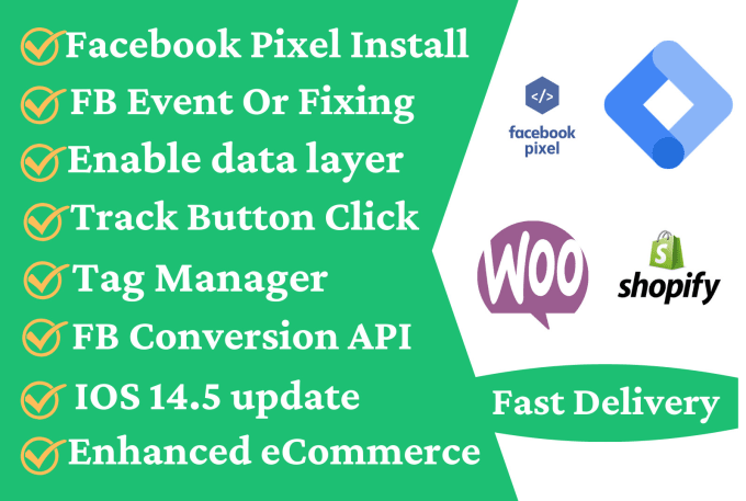 Gig Preview - Fix or setup the facebook pixel and fb conversion API pixel