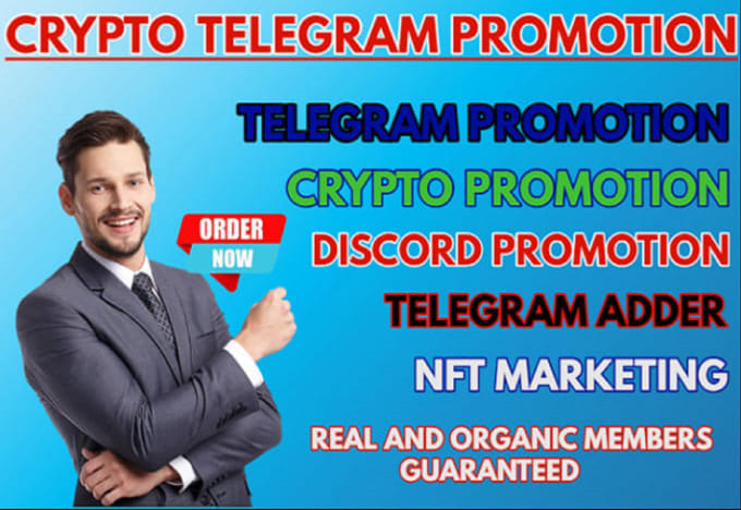 Gig Preview - Do nft, crypto promotion, telegram promotion, bitcoin, affiliate marketing