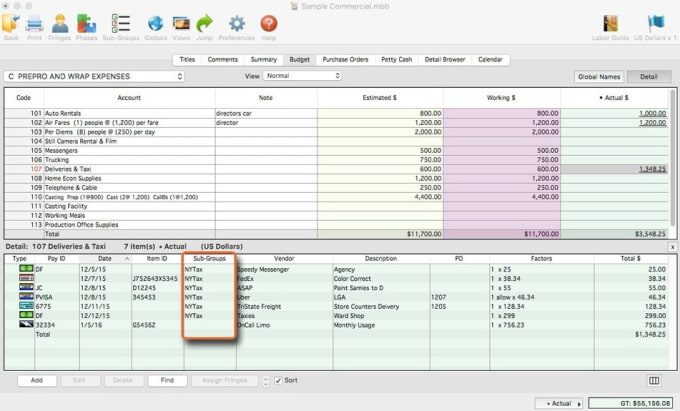 Gig Preview - Create film budget with fringes and contingency amount