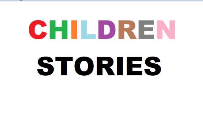 Gig Preview - Write stories for children