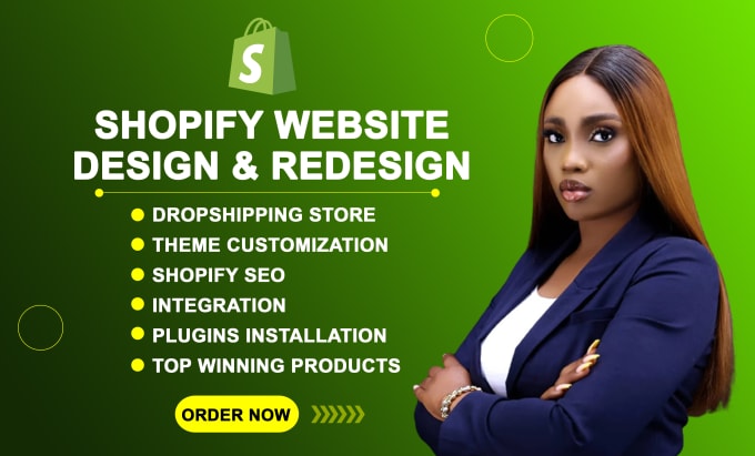 Gig Preview - Redesign shopify, shopify website redesign, shopify store redesign and design