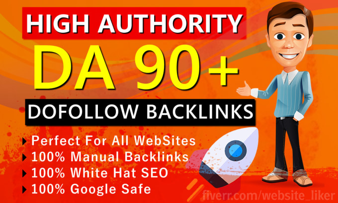 Gig Preview - Build high authority da90 plus dofollow manual backlinks for google ranking