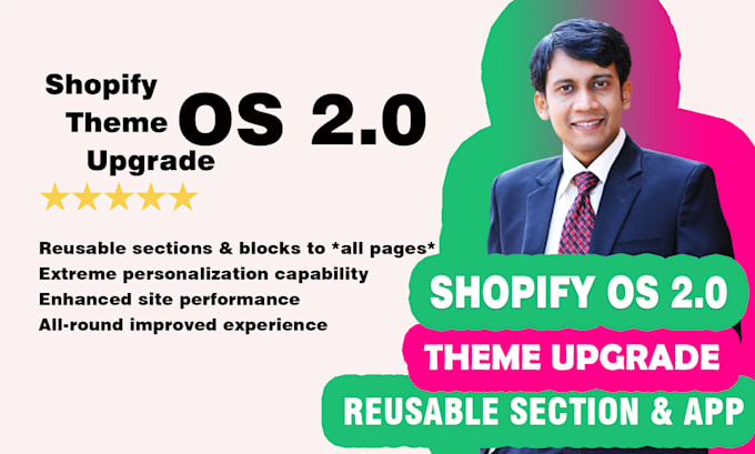 Gig Preview - Upgrade your shopify theme for online store 2 0 compatibility