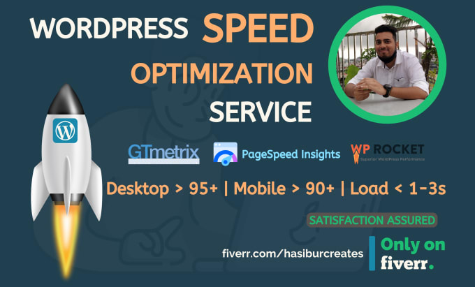 Gig Preview - Increase wordpress website speed optimization and decrease load time drastically