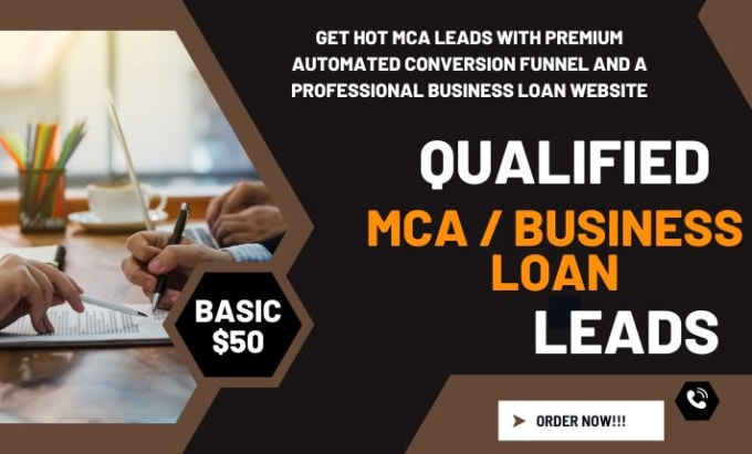 Gig Preview - Generate hot mca leads that will convert via a lead capturing mca landing page