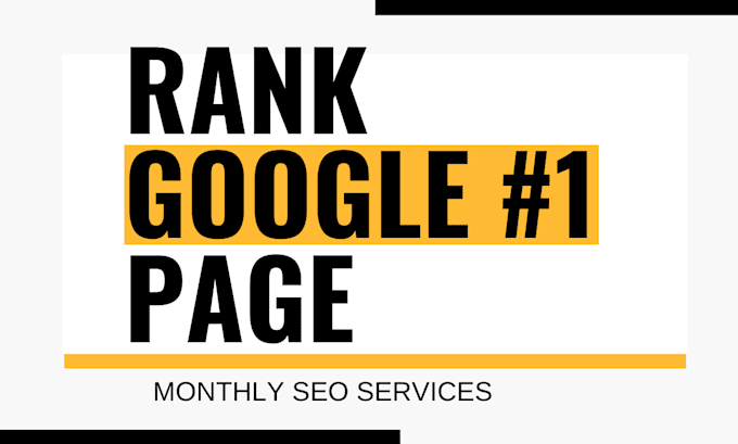 Gig Preview - Offer complete monthly SEO service for google top ranking