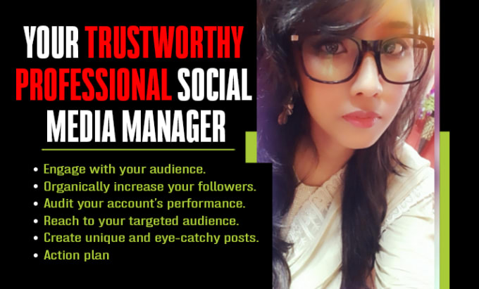 Gig Preview - Be your trustworthy professional social media manager