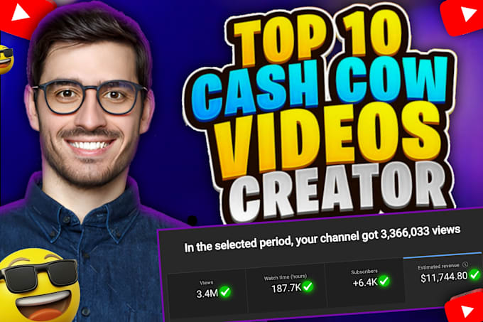 Gig Preview - Automate your youtube automation channel with cash cow videos content creation