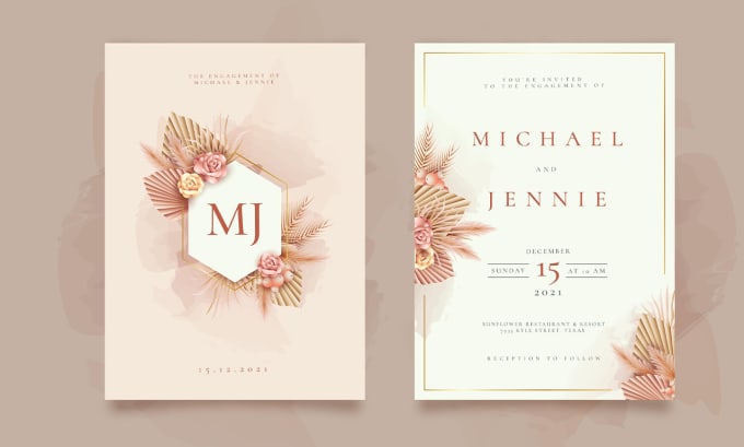 Gig Preview - Design an invitation card for your wedding, birthdays etc