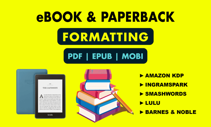 Gig Preview - Format and upload books to amazon kindle, ingramspark, lulu