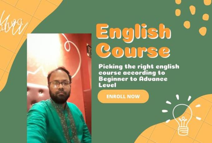 Gig Preview - Teach english language from beginning to advance level