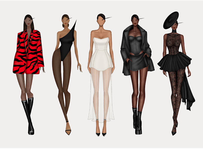 Gig Preview - Draw fashion collection , illustration or sketch