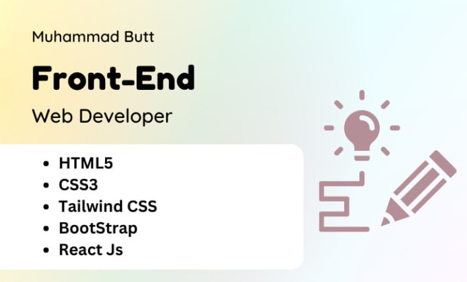 Gig Preview - Make frontend of websites using html, CSS, javascript, bootstrap, tailwind CSS