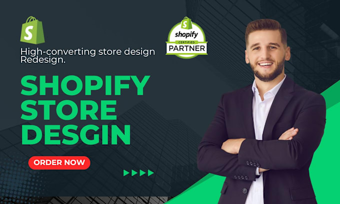 Gig Preview - Design shopify website, shopify dropshipping store, redesign