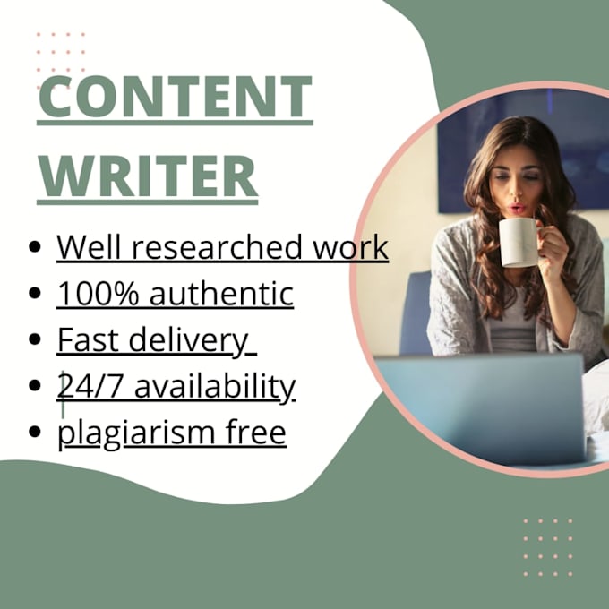 Gig Preview - Write comprehensive and attractive content as a creative content writer