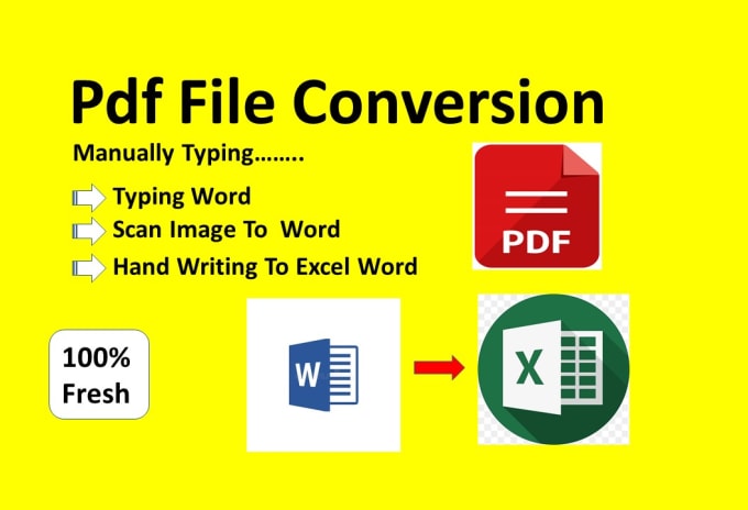 Gig Preview - Do pdf files convert to word or excel