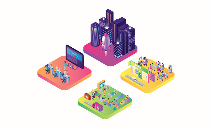 Gig Preview - Create 3d and isometric infographic illustrations