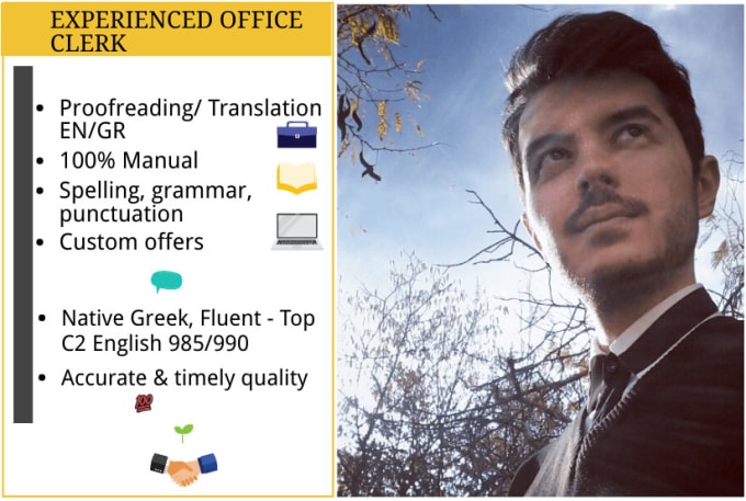 Gig Preview - Do manual pro proofreading and editing in greek and english