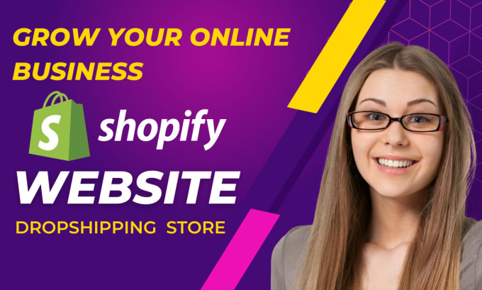 Gig Preview - Design a responsive shopify website or shopify dropshipping store