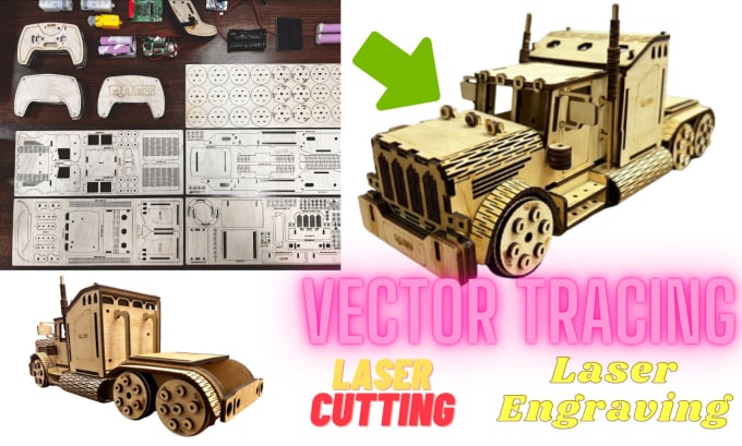 Gig Preview - Do vector tracing for laser cutting, cnc and laser engraving dxf dwg