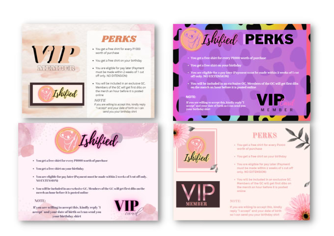 Gig Preview - Design promotional templates in canva like rewards card, membership card, etc