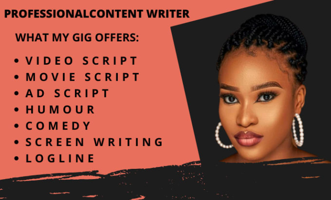 Gig Preview - Be your scriptwriter, article writer, content writer and do scriptwriting