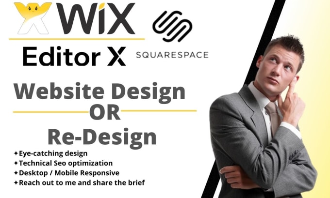 Gig Preview - Design and redesign wix, squarespace, and editorx website