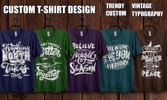 Gig Preview - Design trendy unique custom t shirt merchandise for pod, MBA and etsy