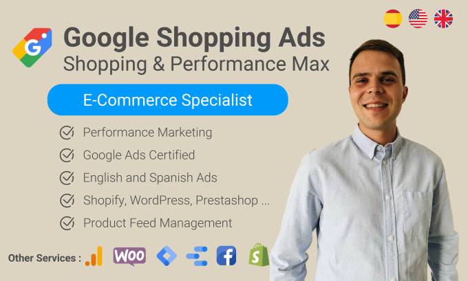 Gig Preview - Set up and manage your google shopping ads for ecommerce