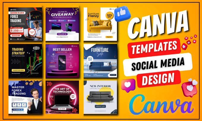 Gig Preview - Design social media posts ads instagram templates pdfs and ebooks in canva