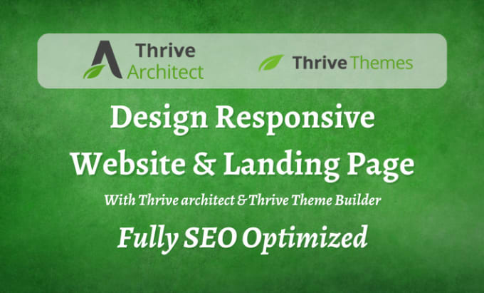 Gig Preview - Design wordpress website with thrive architect and thrive theme