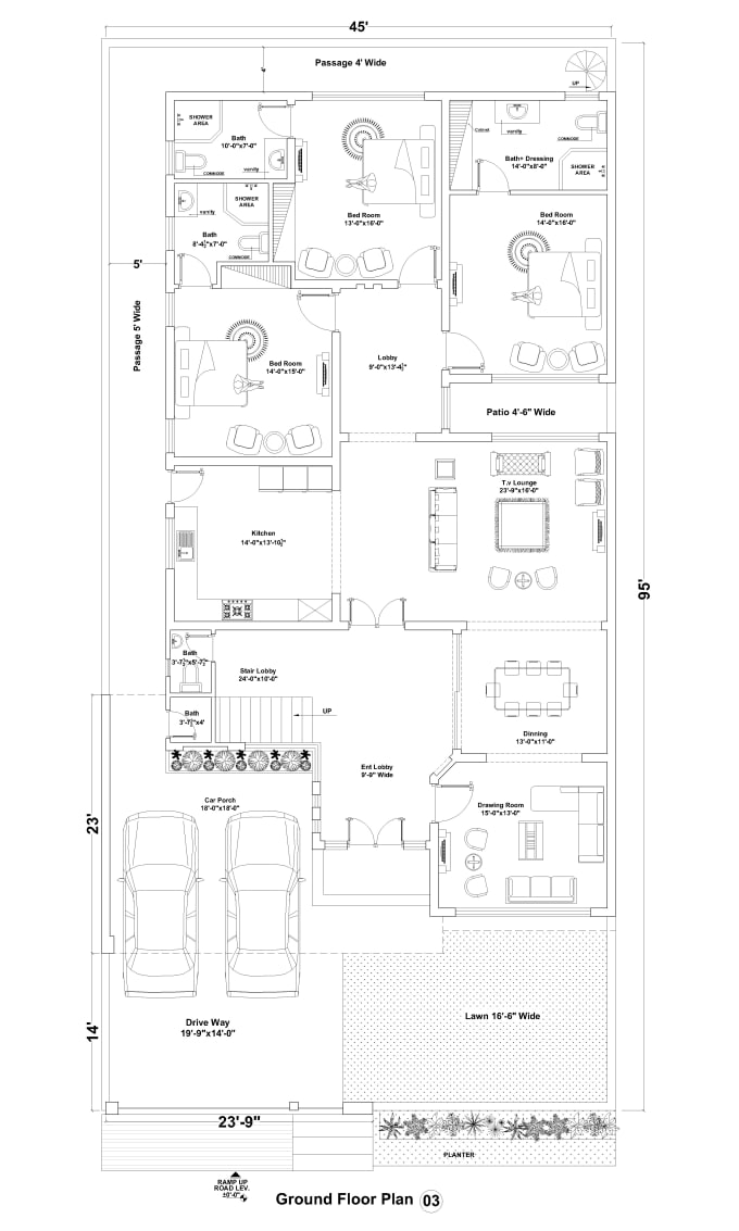 Gig Preview - Do redraw architecture 2d floor plan and building plan