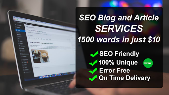 Gig Preview - Write high quality seo article and blog post