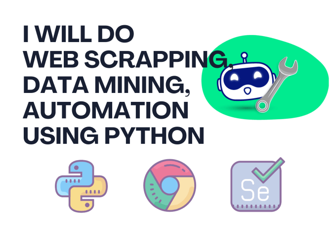 Gig Preview - Do web scraping, data mining, automation using python