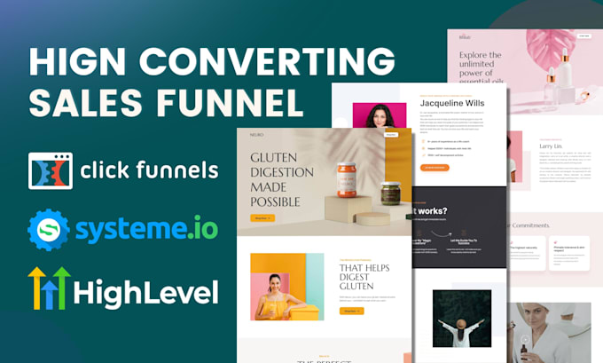 Gig Preview - Design clickfunnel lead magnet, membership, product launch, webinar sales funnel