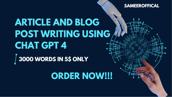 Gig Preview - Do top notch chat gpt article writing