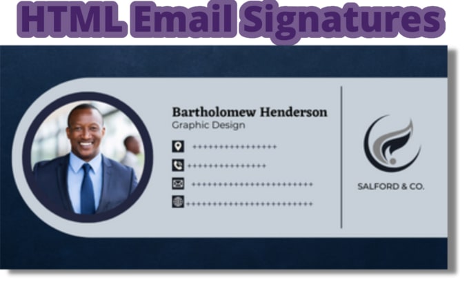 Bestseller - design clickable HTML, animated email signature with social media link