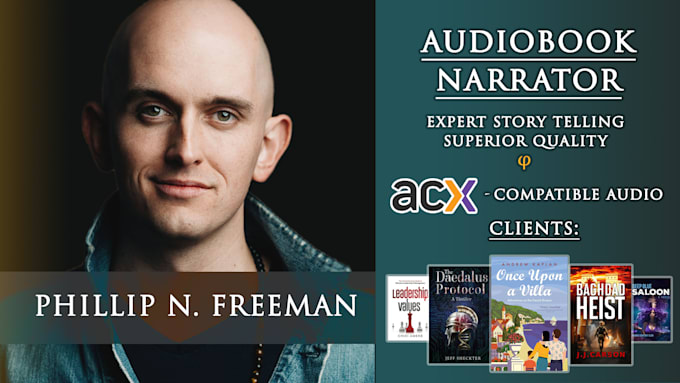 Gig Preview - Narrate your audiobook with a deep male voice in many styles