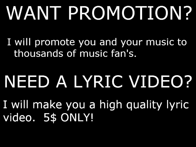 Bestseller - promote your music or make you a lyric video