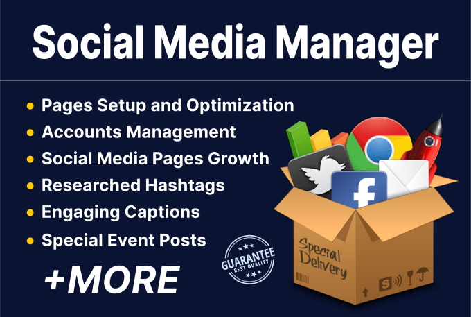 Gig Preview - Manage your social media accounts and  grow your business