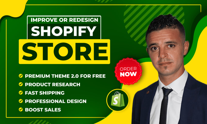 Gig Preview - Improve shopify store design ,shopify website design expert