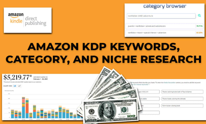 Gig Preview - Amazon KDP keywords, category, and do niche research for your kdp books